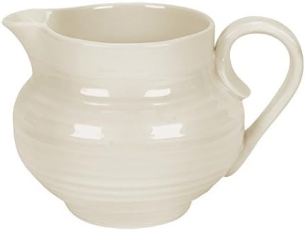 Portmeirion Sophie Conran Pebble Cream Jug | 10 Oz Small Creamer Pitcher for Coffee and Milk | Made from Fine Porcelain | Dishwasher and Microwave Safe