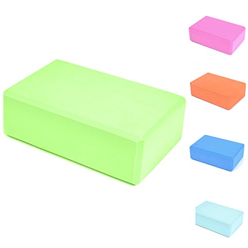 Slendima Pilates Yoga Block,9.06" x 5.91" x 2.95"- High Density EVA Foaming Foam Brick Provides Stability Balance Support, Improve Strength and Poses - Exercise Fitness Aid Gym - 6 Colors is Available