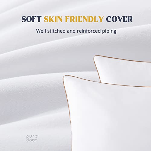 puredown® Goose Feathers and Down Alternative Pillows, Premium Medium