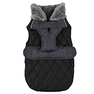 Coat Hondenmaat Big Cat Winter Waterproof winddicht omkeerbare Stormguard Dubbelzijdig Zwart M