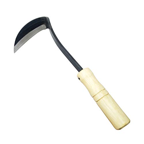 JIANZHENKEJI Weeding Sickle - Hand Hoe/Sickle is Perfect for Weeding and Cultivatingï¼ŒVery Sharp Edge Quick Work(Full Size)