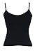 O&W Women Black Solid Skinny Lace up Double Strap Crisscross Front Cami Sleeveless Tank Top Camisole Vest M