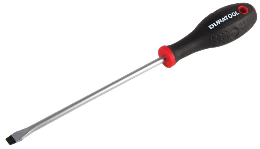 DURATOOL D03431 8mm x 175mm Slotted Screwdriver , Black