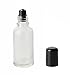 3PCS Clear Glass Empty Refillable Roll on Essential Oil Bottles Perfume Roller Bottles with Stainless Steel Roller Balls for Perfumes Lip Balms Essential Oil (50ML)