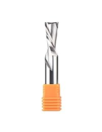 SpeTool - Brocas de corte descendente en espiral con vástago de 0.5 in, diámetro de corte de 0.5 in, molinillo de extremo CNC de carburo sólido para tallado de madera, corte de inmersión