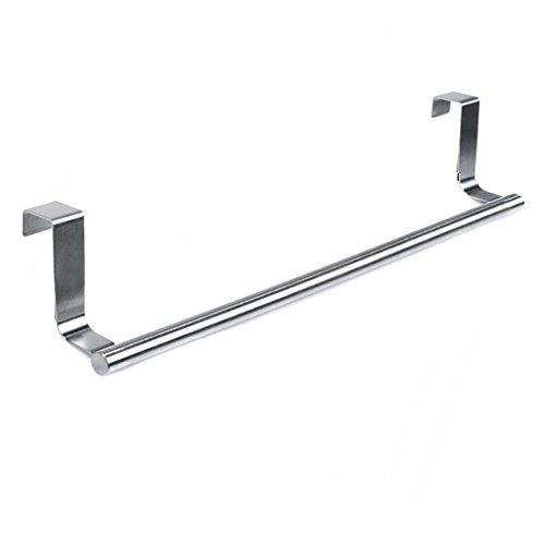 Finerplan Stainless Steel Towel Bar Holder Kitchen Cabinet Cupboard Door Hanging Rack Storage Hook Accessories