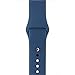 HuanlongTM New Soft Silicone Sport Style Replacement Iwatch Strap Band for Apple Wrist Watch Series 1 Series 2 (Ocean Blue 38mm S/M)