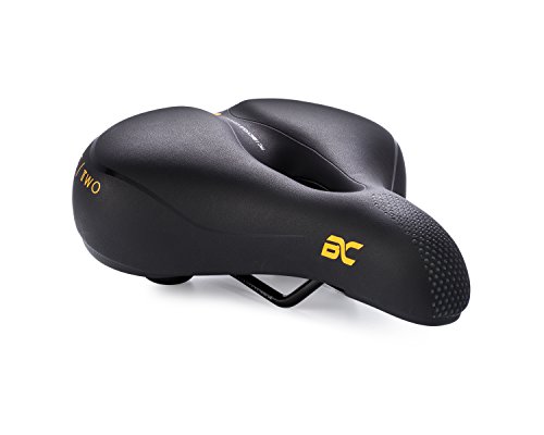 BC Bicycle Company City Comfort Saddle by Wide Comfort Seat for Hybrid, Mountain and Cruiser Bikes