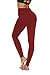 DIBAOLONG Womens High Waist Yoga Pants Cutout Ripped Tummy Control Workout Running Yoga Skinny Leggings Red Lthumb 2