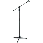Hercules MS632B EZ Grip Tripod Microphone Stand W/2 In 1 Boom &amp; Mic Clip
