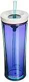 Contigo AUTOCLOSE Shake & Go Double-Wall Tumbler, 20 oz, Scuba with Pink
