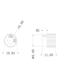 yowming 10 piezas MK7 MK8 extrusora Polea 36Teeth orificio 5 mm. acero inoxidable Drive Engranaje Planetario para 1,75 mm. y de filamento para impresora 3d