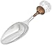 Mud Pie Swirled Glass Door Knob Ice Scoop, Silver