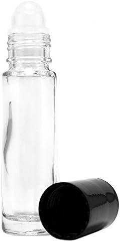24 Plain 1/3 oz. Roll-on Refillable Glass Perfume Bottles by Total Source Manufacturing