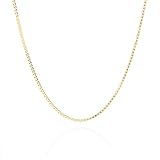 Lifetime Jewelry Gold Necklaces for Women & Men [ 1.4mm Box Chain Necklace ] Up to 20X More 24k Real Gold Plating Than Other Necklace Chain - Pendant Necklace with Free Lifetime Replacement Guarantee