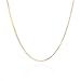 Lifetime Jewelry Gold Necklaces for Women and Men [ 1.4mm Box Chain Necklace ] 20X More 24k Plating Than Other Necklace Chain - Pendant Necklace with Free Lifetime Replacement Guarantee 16-30 inches