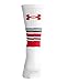 Under Armour Mens Golf Crew, White/Red, Medium