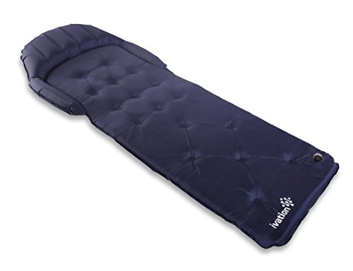 Camping Air Mattress Cot Portable Inflatable Sleeping Foam Airbed Pad, Self-Inflates and Deflates, Rolls up, Lightweight for Backpack, Great for Sleep Out, Car Bed, and Any Outdoor Camping