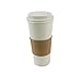 50 Sets Coffee Cups Disposable with Lids & Sleeves Hot Coffee Cups with Lids & Sleeve Holders (24oz)