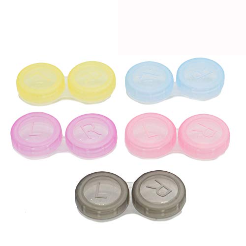 WEFOO 15 Pack Colourful Contact Lens Box Holder Container Case Soak Storage Eyecare Kit