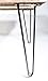 Hairpin Legs 16 Inch - Set of 4 Black Heavy Duty Steel Coffee Table Hair Pin Legs