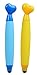 Stylus for Kids - Bundle of 2 Heart Shaped Cute Fun and Colorful Capacitive Touch Screen Pens with Replaceable Tips - for Boys and Girls - Specially Designed for Children - 10 Replacement Tips Included - CE and RoHs Certified for Your Safety (Blue + Yellow)