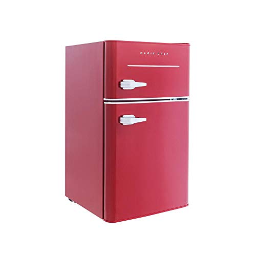 Magic Chef Retro Mini Refrigerator 3.2 cu. ft. 2Door Fridge in Red
