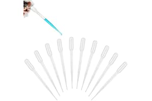 V COOL LIVAT 100PCS 3ml Transfer Pipettes - Disposable Plastic Droppers for Laboratory, DIY Crafts, Essential Oils & Liquid Transfer - Precise Measurement, Leak-Proof Design