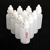 KMG Plastic Dropping Bottles,30ml, 50 Pcs