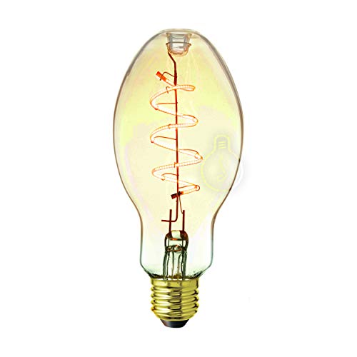Amarcords - Gloeilamp LED dimbaar, SCHROEF filament, 2000K warm licht, amberkleurig glas peer type, E27, 4W - Afbeelding 3