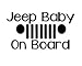 Baby On Board Jeep|WHITE| Vinyl Decal Sticker|Cars Trucks SUV|5.5