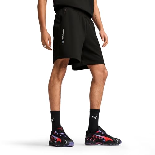 PUMA Men's Standard BMW M Motorsport Essentials Fleece 7" Shorts, Black SS25, Small at Amazon