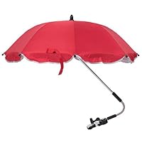 Silfrae Baby Stroller Umbrella UV Rays Umbrella Rainproof Parasol (Red)