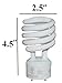 SLEEKLIGHTING Gu24 23Watt UL Listed Light Bulb Two Prong Twist 2 Pin -T2 Spiral CFL 5000K 1600lm - Day Light - 4pack