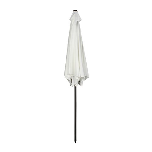 Sekey® Sonnenschirm Ø 300 cm Alu-Ampelschirm Marktschirm Gartenschirm Terrassenschirm Weiß UV50+ – Bild 7