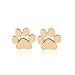 T-PERFECT LIFE 3 Pairs Cute Cat Dog Paw Studs Earrings Dog Lovers Jewelry