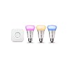 Philips Hue White and Color Ambiance A19 60W Equivalent Smart Bulb Starter Kit (Compatible with Amazon Alexa Apple…