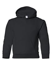 Gildan Youth Heavy Blend Hooded Sweatshirt (Black) (Small)