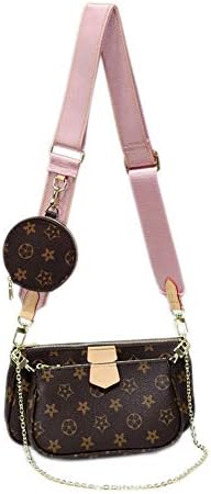 Women's Multi Pochette Accessoires Crossbody Bags Handbags Purse 3 Pieces Large Purse+ Clutch Purse + Coin Purse Kaki