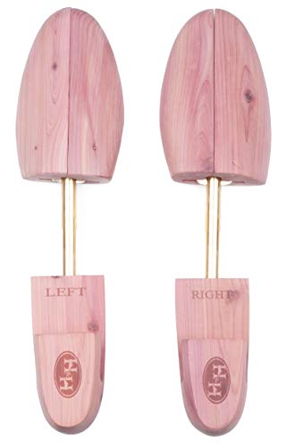 Cedar Shoe Tree Men - H&H Men's Adjustable Split Toe Cedar Shoe Tree with Wide Hook Heel (X-Large / 11.5-13.5 US)