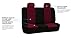 FH GROUP FH-FB050012 Solid Bench Flat Cloth Car Seat Cover , Burgundy / Black - Fit Most Car, Truck, Suv, or Van