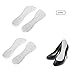 2 Pairs Silicone High Heel Everyday Insoles, Massage Foot Cushion, Soft Gel Shoe Insert Pads for Pain Relief, Length: 21cm, Transparent