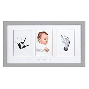 Pearhead Newborn Babyprints Photo Frame Baby Handprint and Footprint Keepsake Kit, Gender-Neutral Nursery Décor, Baby…