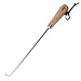 Jaccard 12” PigTail Food Flipper, Blister Pack - Wooden Handle, PigTail Flipper, Meat Hook for Grilling, Wood/Stainless, 201310