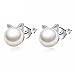 ERZA SCARLET S925 Sterling Silver Lovely cat Ears Natural Pearl Silver Earring, Ring, Necklace & Bracelet Adjustable Size (Earring)