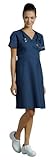 White Cross Women's A-Line Scrub Dress X-Large Navy