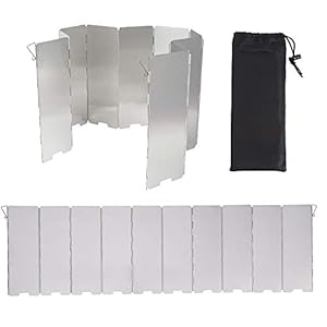 DXIA 10 Plaat Winddichte Opvouwbare Aluminium, Opvouwbare Brander Voorruit, Opvouwbare Brander, Voorruit Outdoor Camping…
