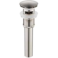 Yodel Bathroom Sink Drain Stopper Pop up Drain With Overflow for Vessel Sink Lavatory Vanity,Brushed Nickel