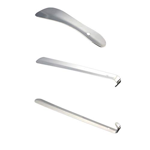 OmkuwlQ Professional Stainless Steel Shoe Horns Long Handle Shoehorn Convenient Shoes Wearing Lifter - Thumbnail 2