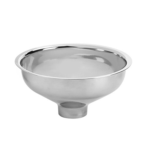 Stainless Steel Spice Funnel No Clog Large Bottom Opening for Fast Pouring of Powdered, Leafy